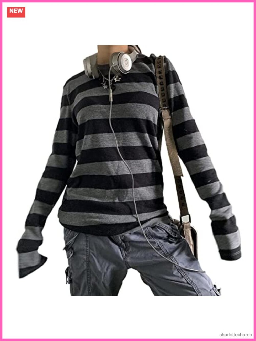 Women Teen Girls Y2K Fairy Grunge Long Sleeve Baggy Graphic Baby Tee
